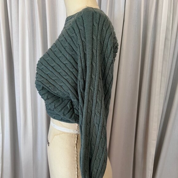 Vintage y2k Miracle Cropped Top w/Dolman Sleeves Made in the U.S.A. - Picture 3 of 6